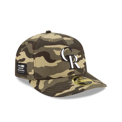 Colorado Rockies Gorra | New Era MLB Armed Forces Weekend Low Profile 59fifty Fitted Cap Mexico - Verdes